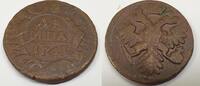Russland Denga 1743 Münze Elisabeth I. (1741-1761) Монета россии VF-