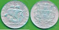 Portugal 2 1/2 Escudos Silbermünze Lisbon 650er Silber Segelschiff -