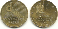 Deutschland 10 Euro Münze Documenta Kassel, Silber vergoldet -