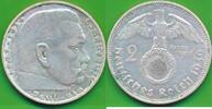 Deutschland Drittes Reich 2 Reichsmark Mark Münze Paul von Hindenburg -