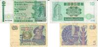 Schweden, Hong Kong 5 Kronor, 10 Dollars Banknote Geldschein 1x5 Kronor (Schweden, III) 1x10 Dollars (Hong Kong, II) Lot -