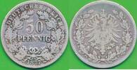 Deutschland Deutsches Reich 50 Pfennig Münze Kaiserreich, kleiner Adler -