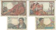 Frankreich 5 Franc, 20 Francs Banknote Geldschein 1 Stück 5 Francs, 1 Stück 20 Francs (beide IV) Lot -