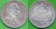 Deutschland Deutsches Reich 3 Mark Silbermünze Preussen Wilhelm II. 1888-1918, Regierungsjubiläum -