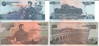 Nordkorea 5 10 Won Banknote Geldscheine 5 10 Won (beide unc und 1998) 2 Scheine -