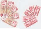 Guyana $ 1 Dollar 5x folgende Nummern , 5 Scheine -