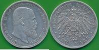 Deutsches Reich Deutschland 5 Mark Kaiserreich, Württemberg, Wilhelm II. (1891 bis 1918) -