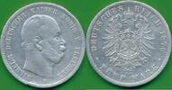 Deutsches Reich Deutschland 5 Mark Preussen, Wilhelm I. 1861-1888. -