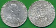 Deutsches Reich Deutschland 5 Mark Kaiserreich / Preussen, Wilhelm II. in Uniform -