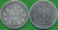 Deutsches Reich Deutschland 1 Mark Kaiserreich, kleiner Adler -