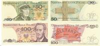 Polen 50 und 100 Zloty Zlotych 2 Stück -