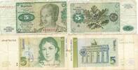 Deutschland BRD 5 Deutsche Mark , 2 Stück Banknote -