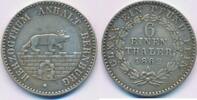 Altdeutschland 1/6 Taler Thaler Herzogthum Anhalt-Bernburg, Alexander Carl 1834-1863 -
