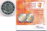 Niederlande 2 Euro " 200 Jahr Königreich " mit Etui und Zertifikat" in Hartplastikkapsel -