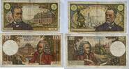 Frankreich 5,10 Francs 10 Francs(Voltaire/2.3.1967) 5 Francs(Pasteur/1.9.1966) -