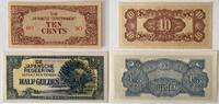 Myanmar, Indonesien 10 Cents, 1/2 Gulden -