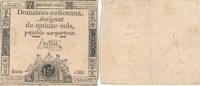 Frankreich 15 Sols Assignat, Serie 1586 -