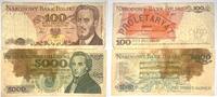 Polen 100,5000 Zlotych Banknoten 2 Stück Lot -