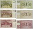 Slovenia 1,2,5 Tolar Banknoten 3 Stück Lot -