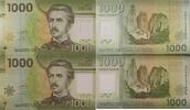 Chile 2*1000 Pesos Banknote 2 Stück -