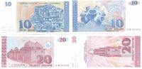 Mazedonien 10 und 20 Denari 2 Scheine -
