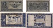 Niederlande /Nederland 2½ Gulden, 2.5 Gulden Banknoten 2 Stück Lot, Juliana -