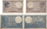 Frankreich 5,10 Francs Banknoten 2 Stück Lot, Banque de France, 26.10.1939, 21.9.1939 -