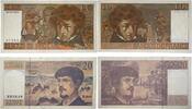 Frankreich 10,20 Francs 2 Stück Lot, Banque de France, 10 Francs(Berlioz Type), 20 Francs (Debussy) -