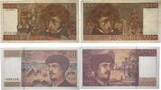 Frankreich 10,20 Francs 2 Stück Lot, Banque de France, 10 Francs(Berlioz Type), 20 Francs (Debussy) -