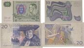 Schweden 10,20 Kronor Banknoten 2 Stück Lot -