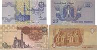 Egypt, Ägypten 25 Piastres, 1 Pound Banknoten 2 Stück Lot, Central Bank of Egypt -