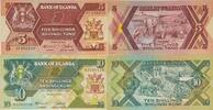 Uganda 5 Shilingi Tano,10 Shilingi Kumi Banknoten 2 Stück Lot -