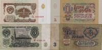 Russland 1, 3 Rubel Banknote -