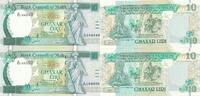 Malta 2x 10 Liri zwei folgende Serien Nummern, KN C/53 184849-50 -