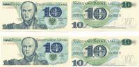 Polen 10 Zloty 1948 z zwei folgende Serien Nummer -