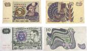 Sweden,Schweden 5,10 Kronor Banknoten 2 Stück Lot, Sveriges Riksbank -