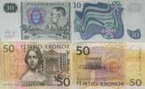 Sweden,Schweden 10,50 Kronor Banknoten 2 Stück Lot, Sveriges Riksbank -