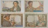 Frankreich 5, 10 Francs Banknote 2 Stück -