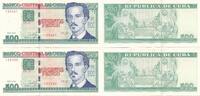 Kuba 2x 500 Pesos 2 folgende Serien Nummer -
