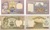 Nepal 1 Rupee, 2 Rupees Banknoten 2 Stück Lot -