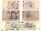 Israel 50 Sheqalim , 5 10 Lirot 3x Banknoten Lot -