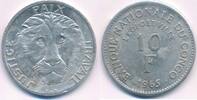 Kongo 10 Francs Münze -