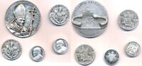 Vatikan Italien Polen 5x Medaillen Lot, versilbert o.D. Jubilaeum Redemptionis Roma - Papst Johannes Paul II. VF-EF