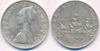 Italien 500 Lire Silbermünze -