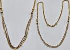 Goldschmuck tricolor 8K 33 er Gold Kette zweireihig Goldcollier -