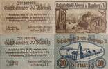 Deutschland, Deutsches Reich 20,30 Pfennig 2 x Notgeldschein, Hamburg, Hafenbetriebs-Verein -