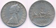 Italien 500 Lire Silbermünze, Caravelle -