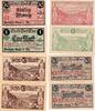 Deutsches Reich Deutschland 50 Pfennig, 1, 10 Mark Notgeldschein Stadt Bad Ems Hessen, 4 Stück -