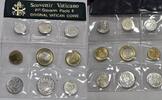 Vatikan 5, 10, 20, 50, 3 x 100, 200, 1000 Lire KMS, Kursmünzensatz, P.P. GIOVANNI PAOLO II -