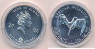 Sambia 5000 Kwacha Silbermünze Elefant - 1 Unze 999 Feinsilber, African Wildlife -
